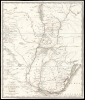 1827 Berthe / Rengger map of Paraguay and Uruguay