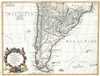 1703 Delisle Map of Southern South America (Paraguay, Chile, Argentina)
