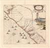 1721 Covens and Mortier Map of the Southeastern Coast of Brazil