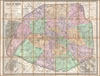 1878 Andriveau-Goujon Pocket Map of Paris, France