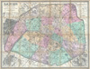 1882 Andriveau-Goujon Pocket Map of Paris, France
