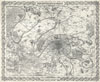 1855 Colton Map or City Plan of Paris, France