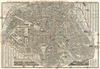 1857 Depot de Guerre Map of Paris, France and its Monuments