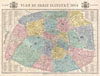 1864 Garnier Pictorial Map of Paris, France w/Monuments