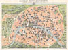 1900 Garnier Pocket Map or Plan of Paris, France ( Eiffel Tower )