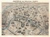 1867 Guesnu Map of Paris and its Monuments, France