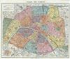 1924 Hachette Pictorial City Plan or Pocket Map of Paris, France
