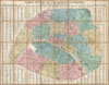1867 Logerot Map of Paris, France