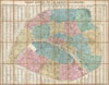 1867 Logerot Map of Paris, France