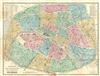 1873 Logerot Map of Paris, France
