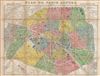 1890 Logerot Map of Paris, France