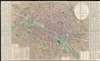 1839 Piquet Folding Case Map of Paris, France
