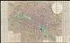 1839 Piquet Folding Case Map of Paris, France