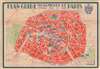 1942 SERP Tourist Map of Paris during German Occupation