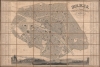 1840 Toussaint City Plan or Map of Paris, France