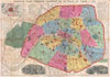 1889 Vuillemin Map of Paris, France