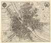 1655 Merian Map of Paris, France