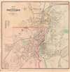 1870 Beers Map of Pawtucket, Rhode Island