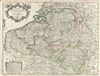 1702 De L'isle Map of Belgium, Luxemburg and the Netherlands