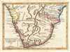 1749 Vaugondy Map of Southern Africa