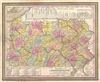 1854 Mitchell Map of Pennsylvania