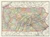1888 Rand McNally Map of Pennsylvania, United States
