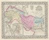 1867 Mitchell Map of Persia, Afghanistan and Turkey