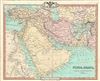 1850 Cruchley Map of Persia, Arabia and Afghanistan