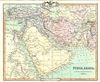 1853 Cruchley Map of Persia, Arabia and Afghanistan