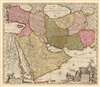 1690 Browne / De Wit Map of Persia, Arabia and the Near East