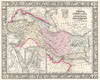 1866 Mitchell Map of Persia, Turkey and Afghanistan (Iran, Iraq)