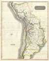 1817 Thomson Map of Peru, Chile and Argentina