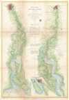 1861 U. S. Coast Survey Map or Chart of the Petaluma River and the Napa Creek, California (near San 