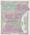 1856 Colton Plan or Map of Philadelphia