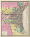 1846 Mitchell and Burroughs Map of Philadelphia, Pennsylvania (First Edition)