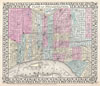 1867 Mitchell Map of Philadelphia, Pennsylvania