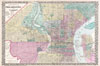 1876 Mitchell Map of Philadelphia, Pennsylvania