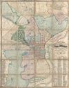 1869 Toudy and Dye Wall Map of Philadelphia