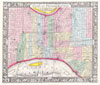 1860 Mitchell's Street Map of Philadelphia