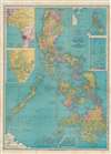 1913 Rand McNally Pocket Map of the Philippines