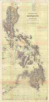 1900 Greely Map of the Philippines showing Telegraph Lines
