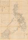 1941 Imperial Japanese Survey WWII Map of the Philippines (after invasion)