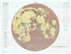 1961 U.S.G.S. Photogeologic Map of the Moon (wall map) - landmark Lunar map!