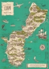 1958 Nelson Pictorial Map of Guam, Marianas Islands