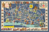 1960 Sims Pictorial Map of the City of London, England