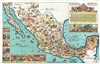 1931 Medina Pictorial Map of Mexico