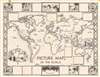 1948 Friendship Press Pictorial Map of the World - Proof State!