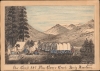 1859 Daniel A. Jenks Drawing: Covered Wagons Camp Pine Grove Creek, Rocky Mountains, Wyoming