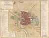 1782 Mentelle Map or Plan of Madrid, Spain