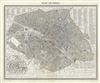 1874 Tardieu Map or Plan of Paris, France